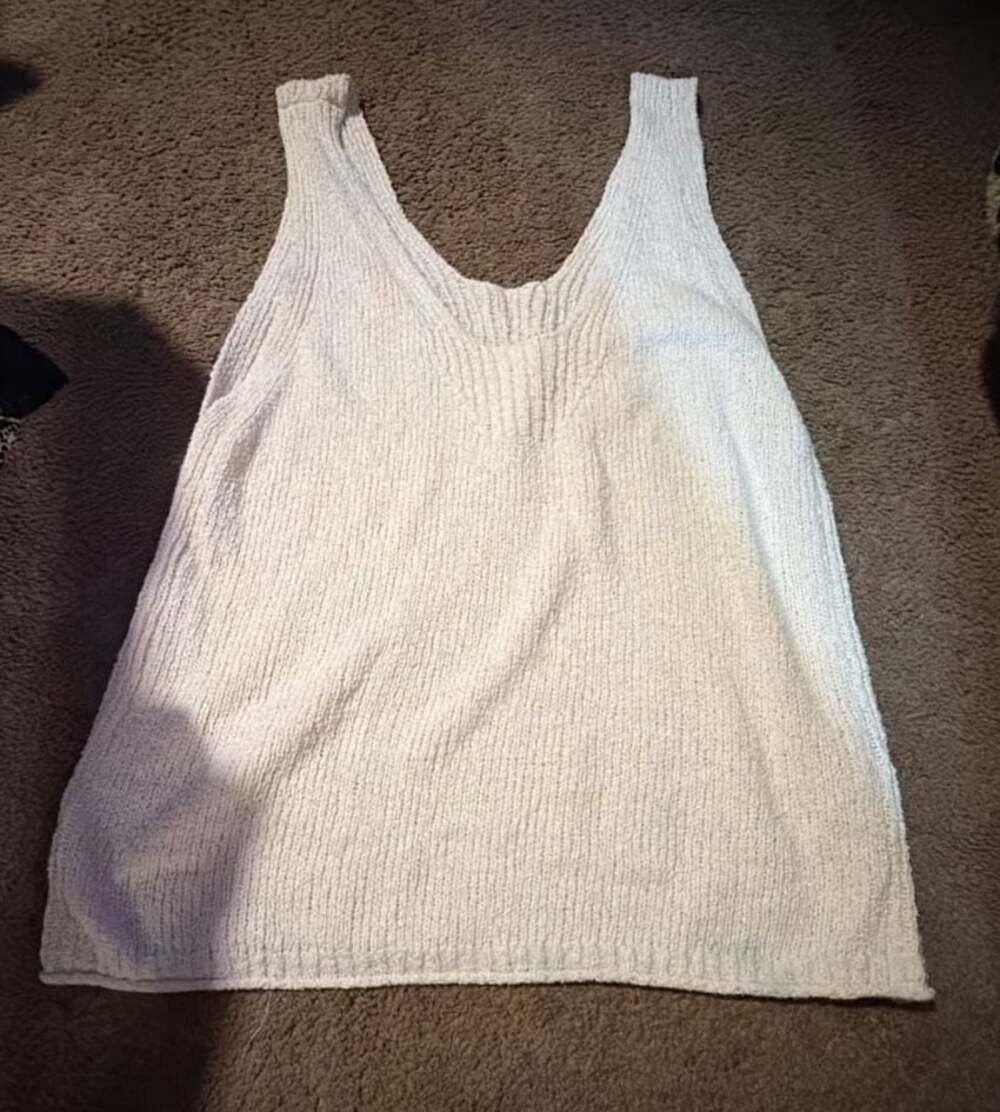 Madewell Cream Knit Sleeveless Tank Top